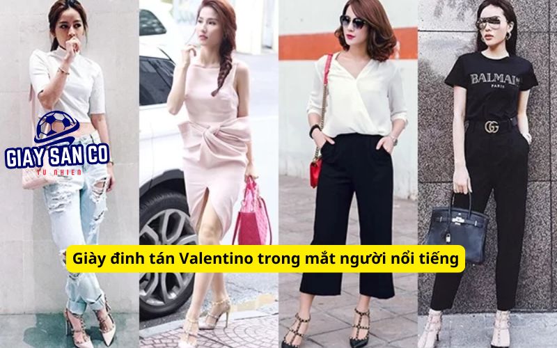 Giày đinh tán Valentino trong mắt người nổi tiếng